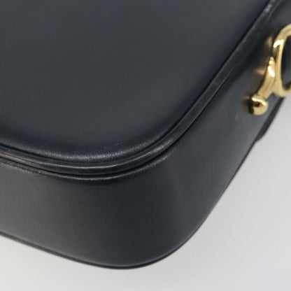 Celine Shoulder Leather, Navy, Leather, Shoulder Bag