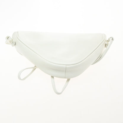 Celine Triangle Leather, White, Leather, Shoulder Bag