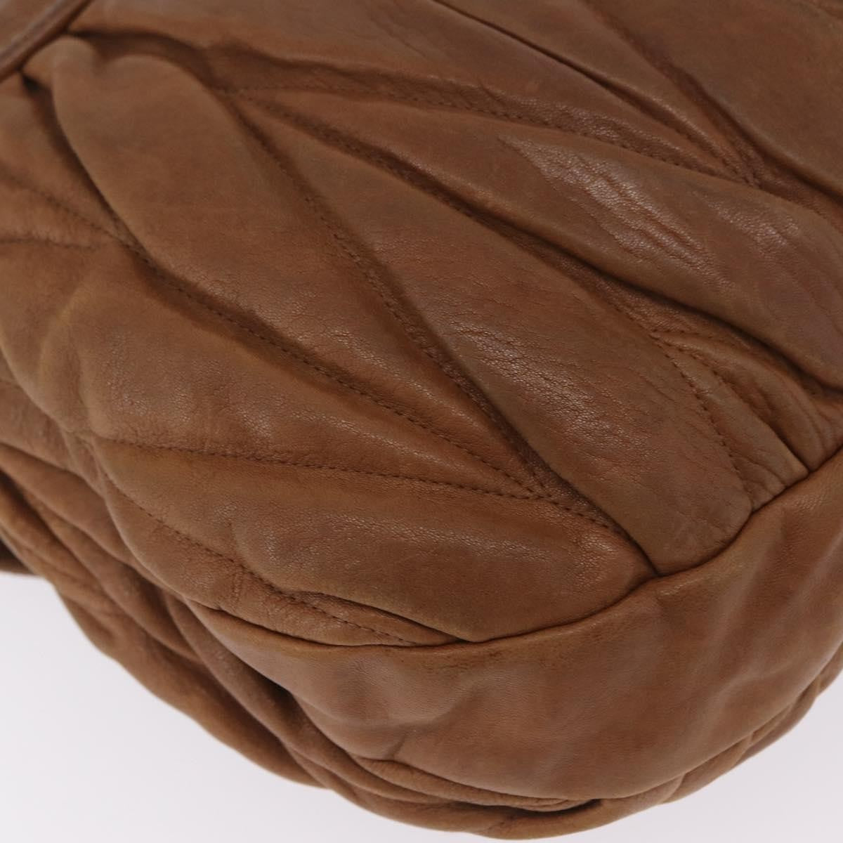 Miu Miu Coffer Convertible Hobo Matelasse Leather, Brown, Leather, Shoulder Bag