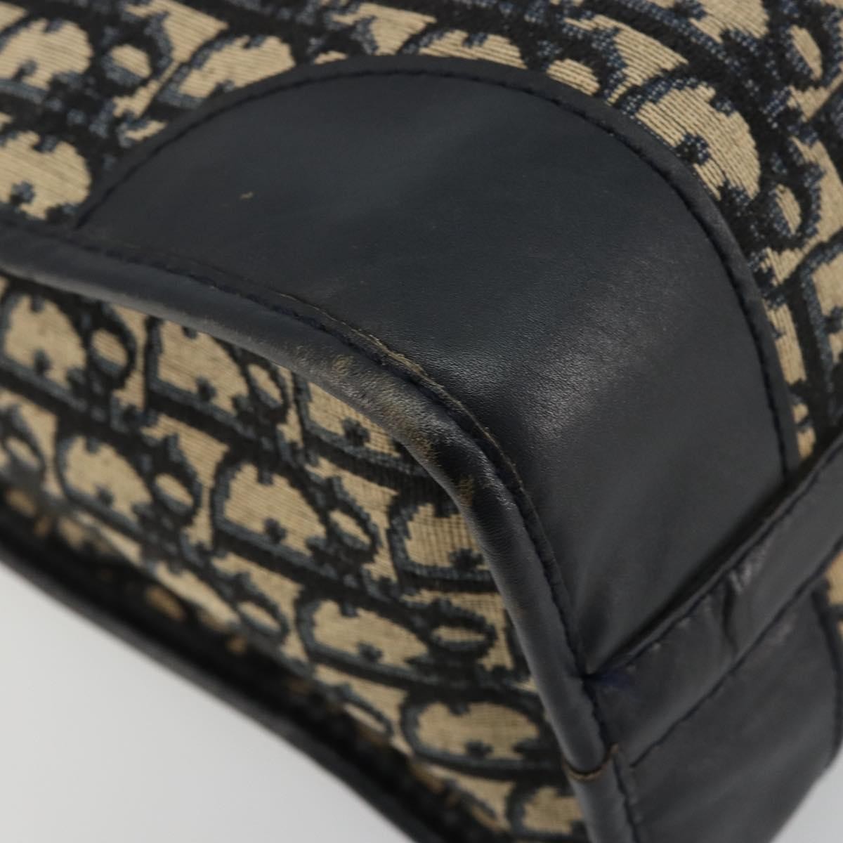 Christian Dior Vintage Trotter Boston Diorissimo Canvas, Navy, Canvas, Handbag
