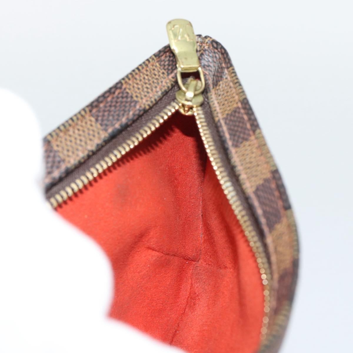 Louis Vuitton Manosque Pochette Damier, Brown, Canvas, Clutch
