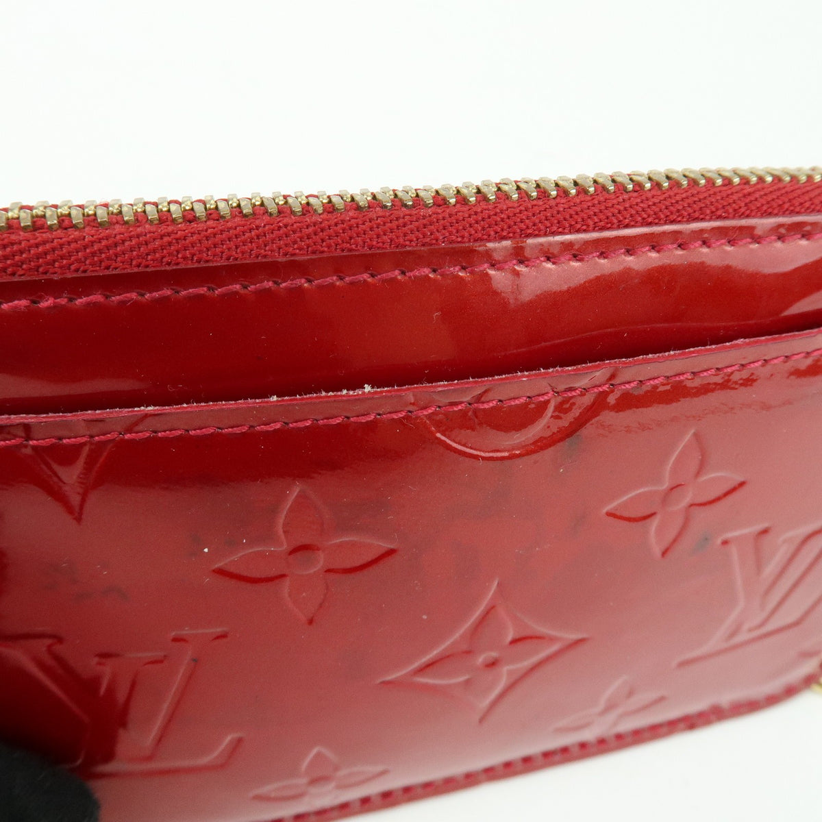 Louis Vuitton Pochette Clés Patent Leather, Red, Patent Leather, Wallet