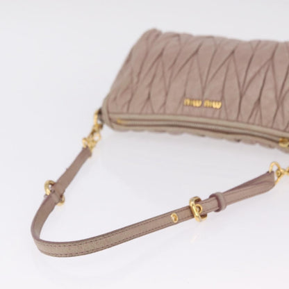 Miu Miu Shoulder Matelasse Leather, Pink, Leather, Shoulder Bag