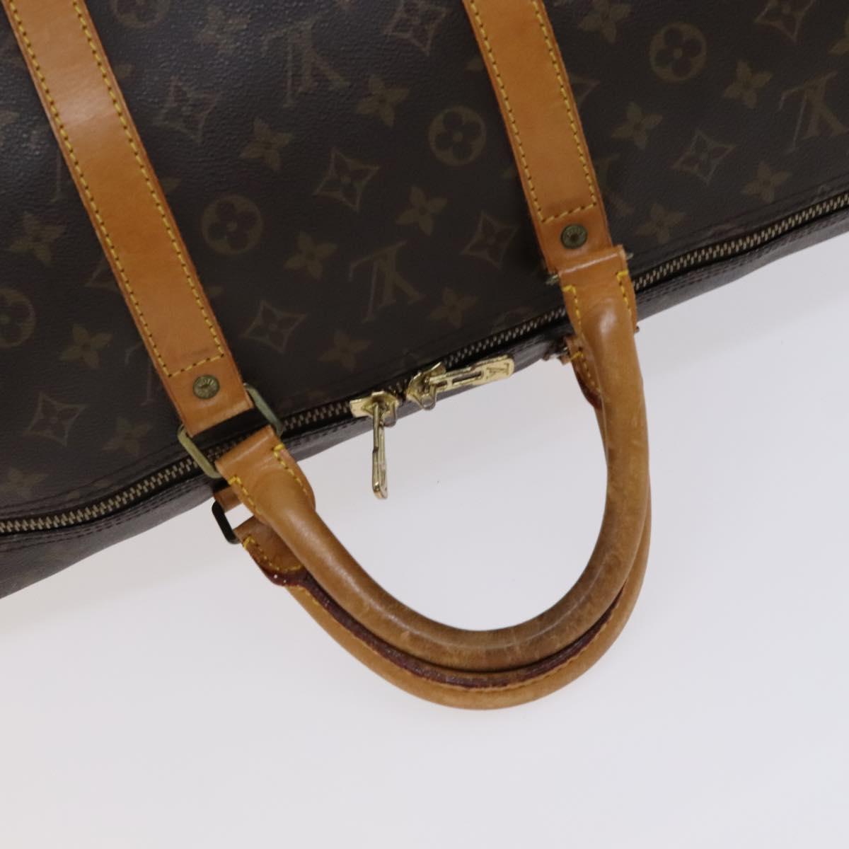 Louis Vuitton Keepall Bag Monogram Canvas, BROWN, CANVAS, Travel bag