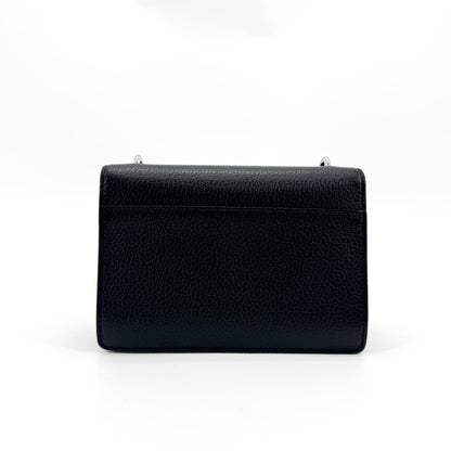 Saint Laurent Sunset Leather, Black, Leather, Crossbody Bag