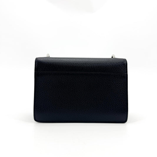 Saint Laurent Sunset Leather, Black, Leather, Crossbody Bag