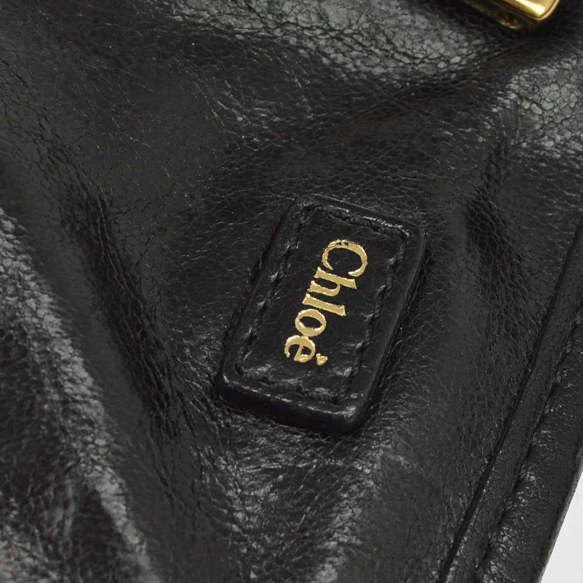 Chloe Ethel Leather, Black, Leather, Handbag