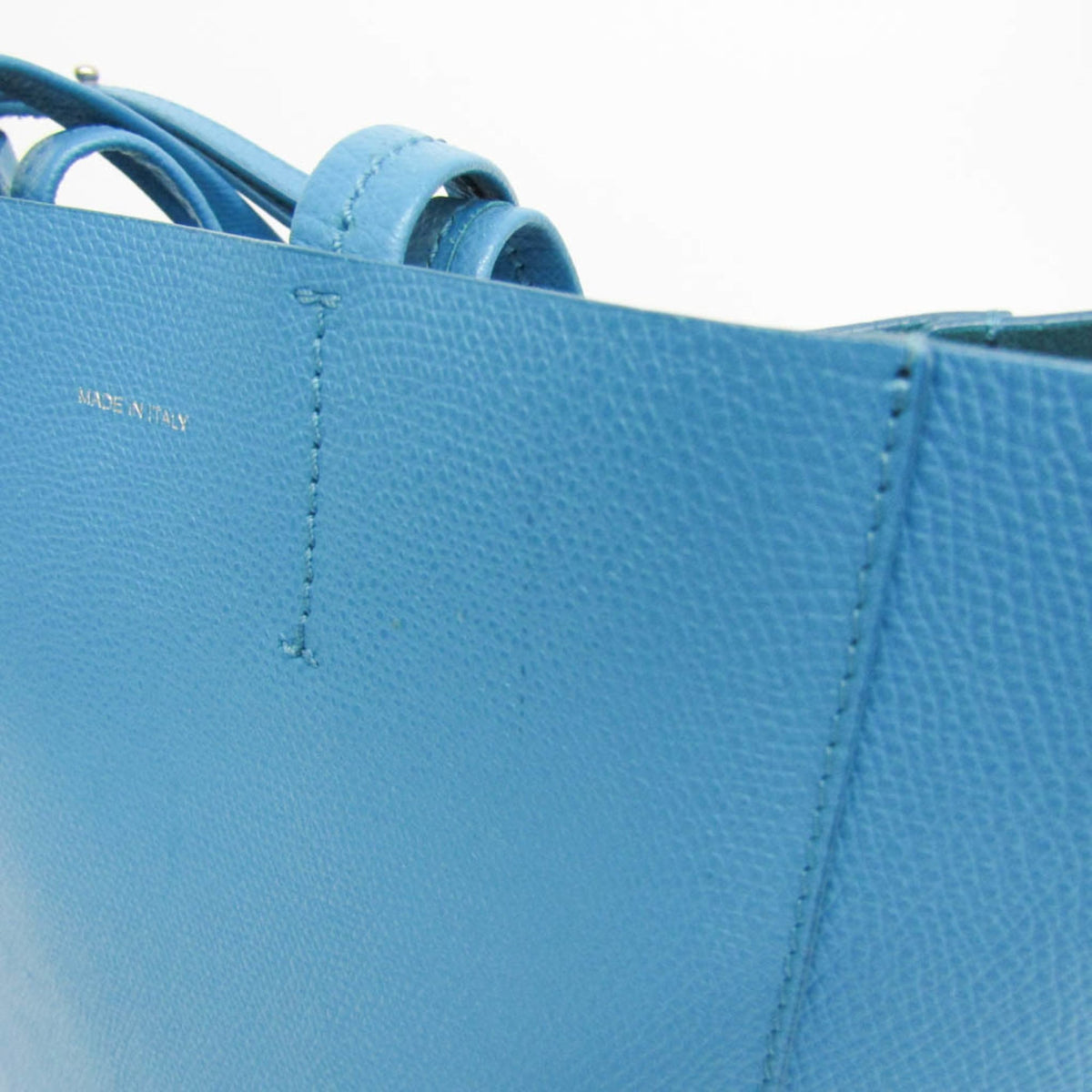 Celine Vertical Cabas All Over Logo Print Leather, Blue, Leather, Tote Bag