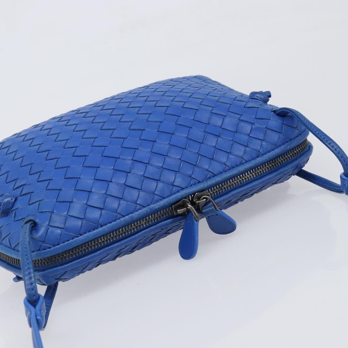Bottega Veneta Nodini Intrecciato Nappa, Blue, Leather, Shoulder Bag