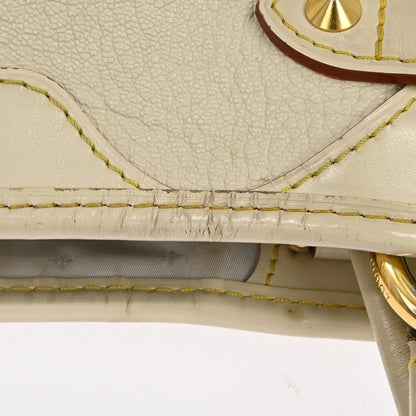 Louis Vuitton Suhali Le Majestueux Leather, White, Leather, Handbag