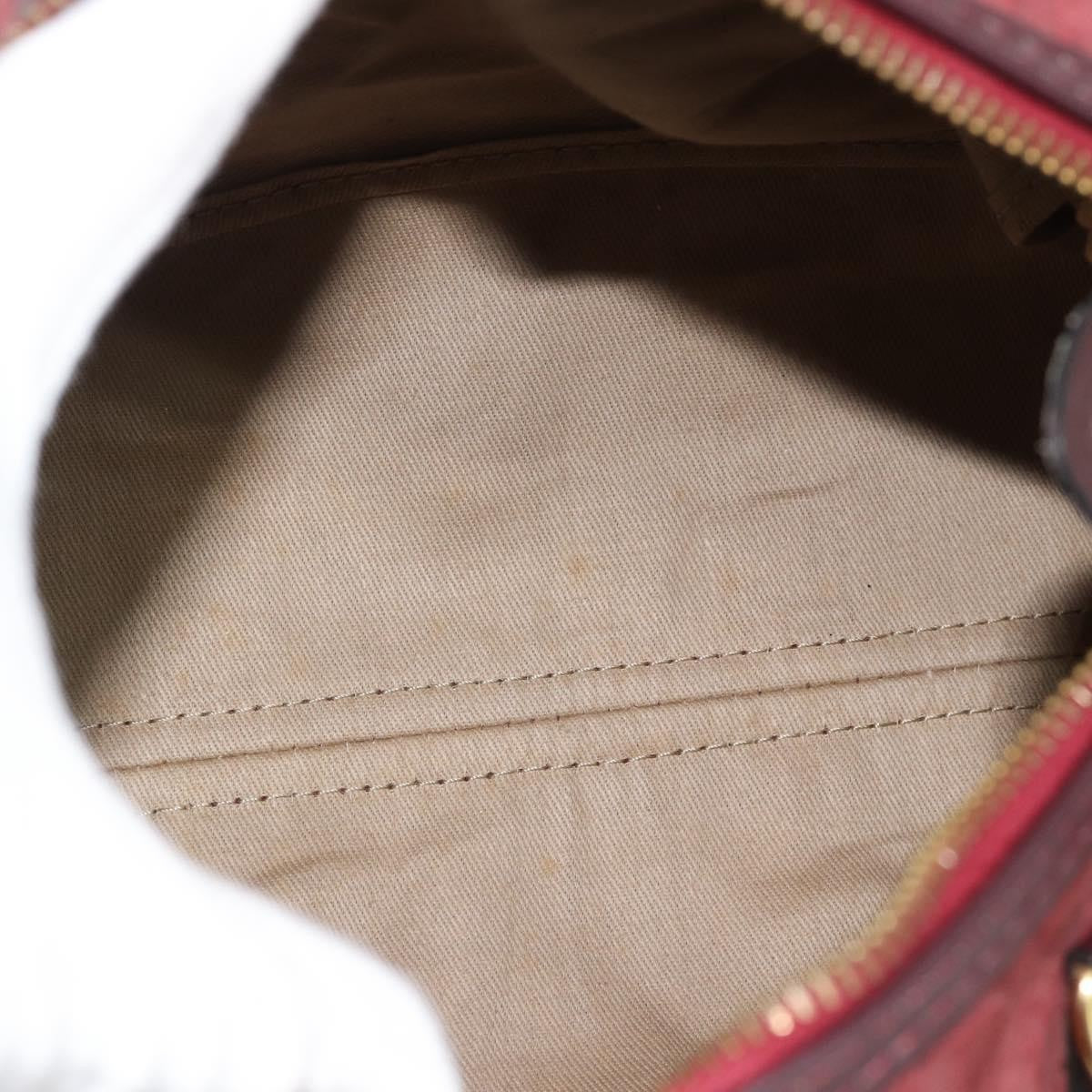 Christian Dior Boston Embossed Patent, Burgundy, Suede, Handbag