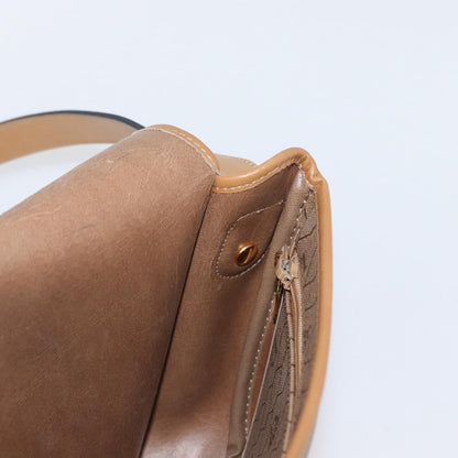 Christian Dior Vintage Honeycomb Canvas and Leather, Beige, Canvas, Shoulder Bag