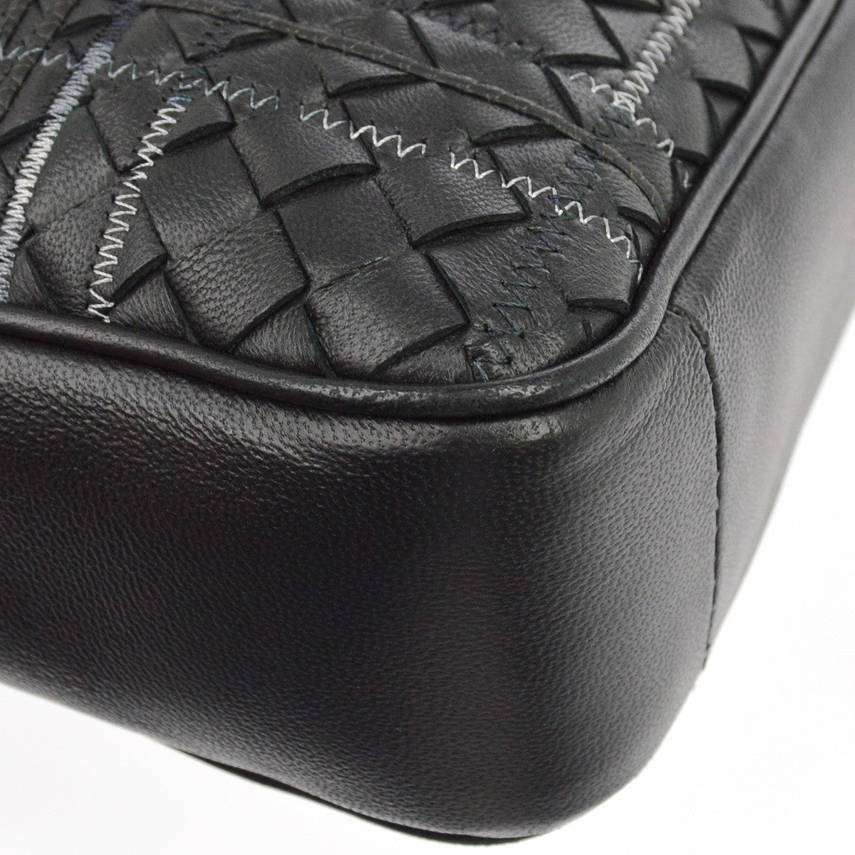 Bottega Veneta Soft Slim Intrecciato Nappa, Black, Leather, Briefcase