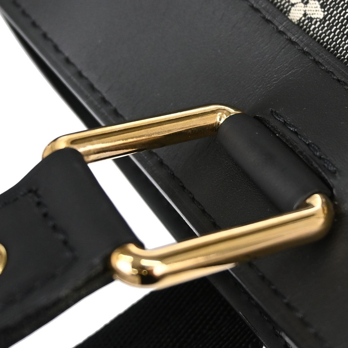 Louis Vuitton Lucille Mini Lin, Black, Canvas, Handbag