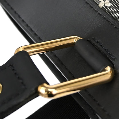 Louis Vuitton Lucille Mini Lin, Black, Canvas, Handbag