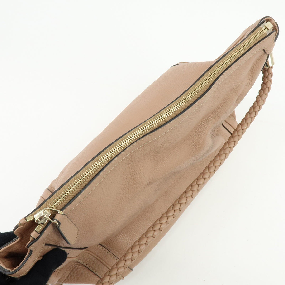 Gucci Bella Zip Leather, Beige, Leather, Tote Bag