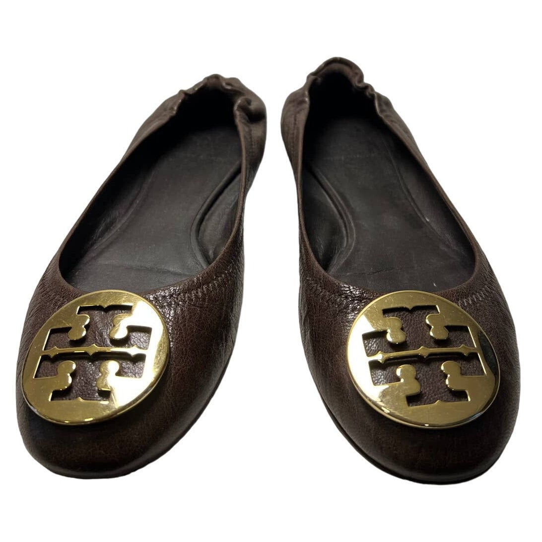 Tory Burch Minnie Travel Ballet Flat 8.5 US Brown