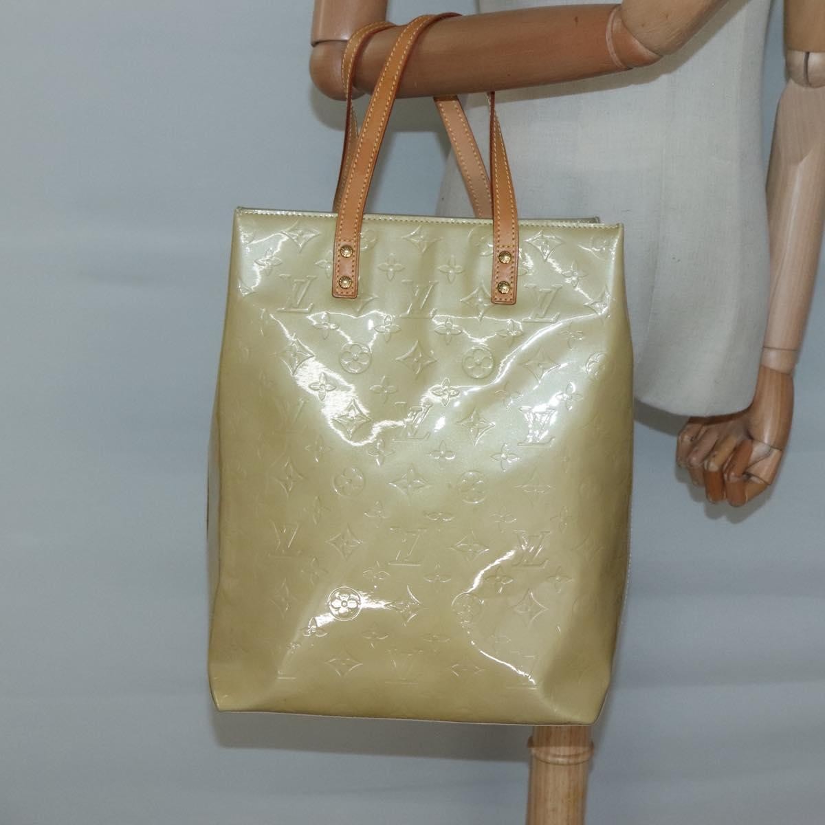 Louis Vuitton Reade Monogram Vernis, Beige, Patent Leather, Handbag