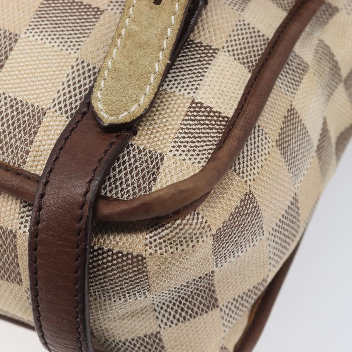 Louis Vuitton Trotteur Damier Lune, White, Canvas, Handbag