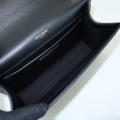 Saint Laurent Classic Monogram Leather, Black, Leather, Crossbody Bag