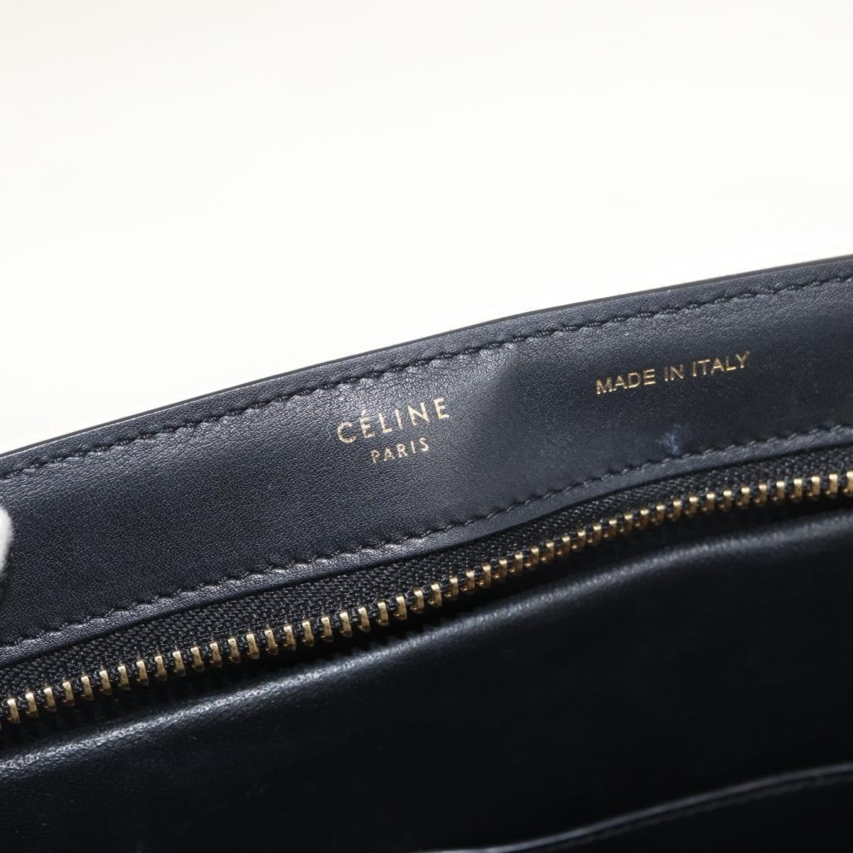 Celine Trapeze Leather with Canvas, Beige, Canvas, Handbag