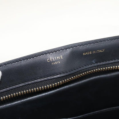 Celine Trapeze Leather with Canvas, Beige, Canvas, Handbag