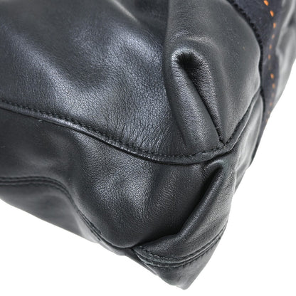 Hermes Horizontal Caravan Leather, Black, Leather, Tote Bag
