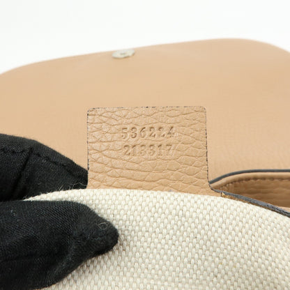 Gucci Soho Chain Leather, Beige, Leather, Crossbody Bag