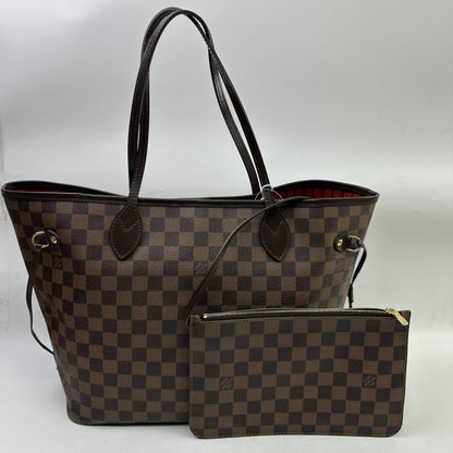 Louis Vuitton Neverfull Damier, Brown, Canvas, Tote Bag