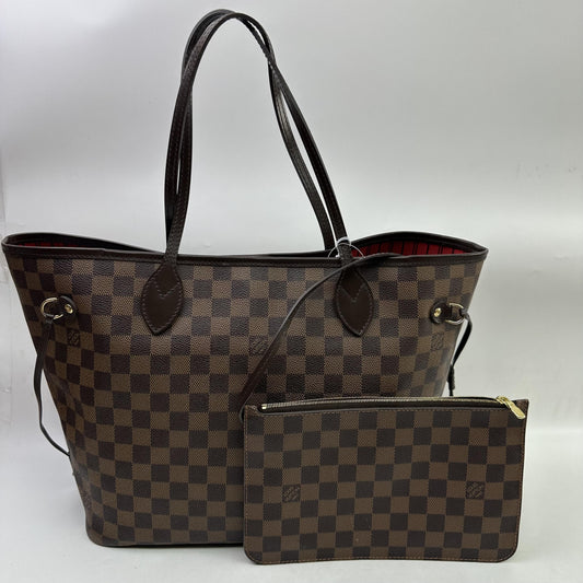 Louis Vuitton Neverfull Damier, Brown, Canvas, Tote Bag