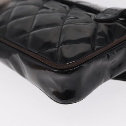 Chanel Vintage CC Flap Waist Patent Leather, Black, Patent Leather, Clutch