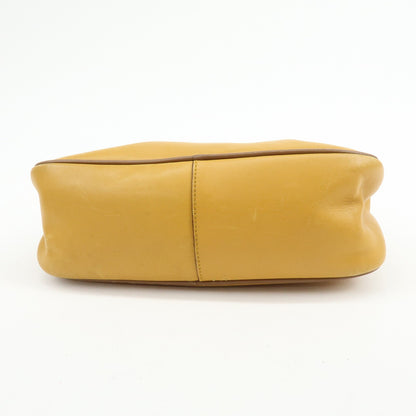 Prada Shoulder Leather, Yellow, Leather, Shoulder Bag