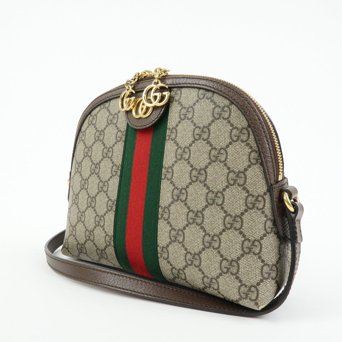 Gucci Ophidia Dome GG Coated Canvas, Beige, Canvas, Shoulder Bag