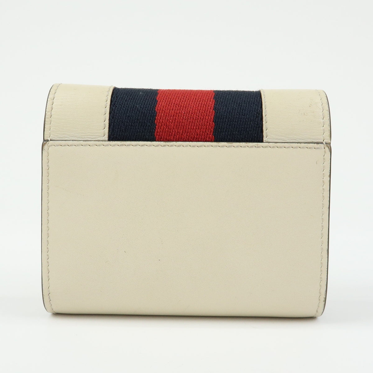 Gucci Sylvie Compact Leather, Beige, Leather, Wallet