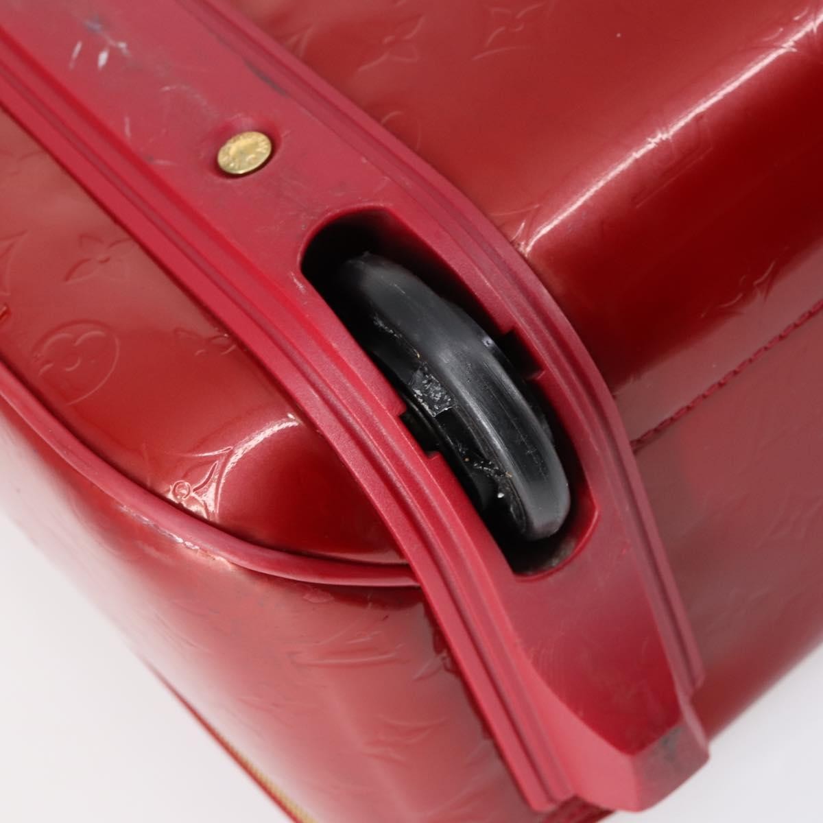 Louis Vuitton Pegase Luggage Monogram Vernis, Red, Patent Leather, Travel Bag