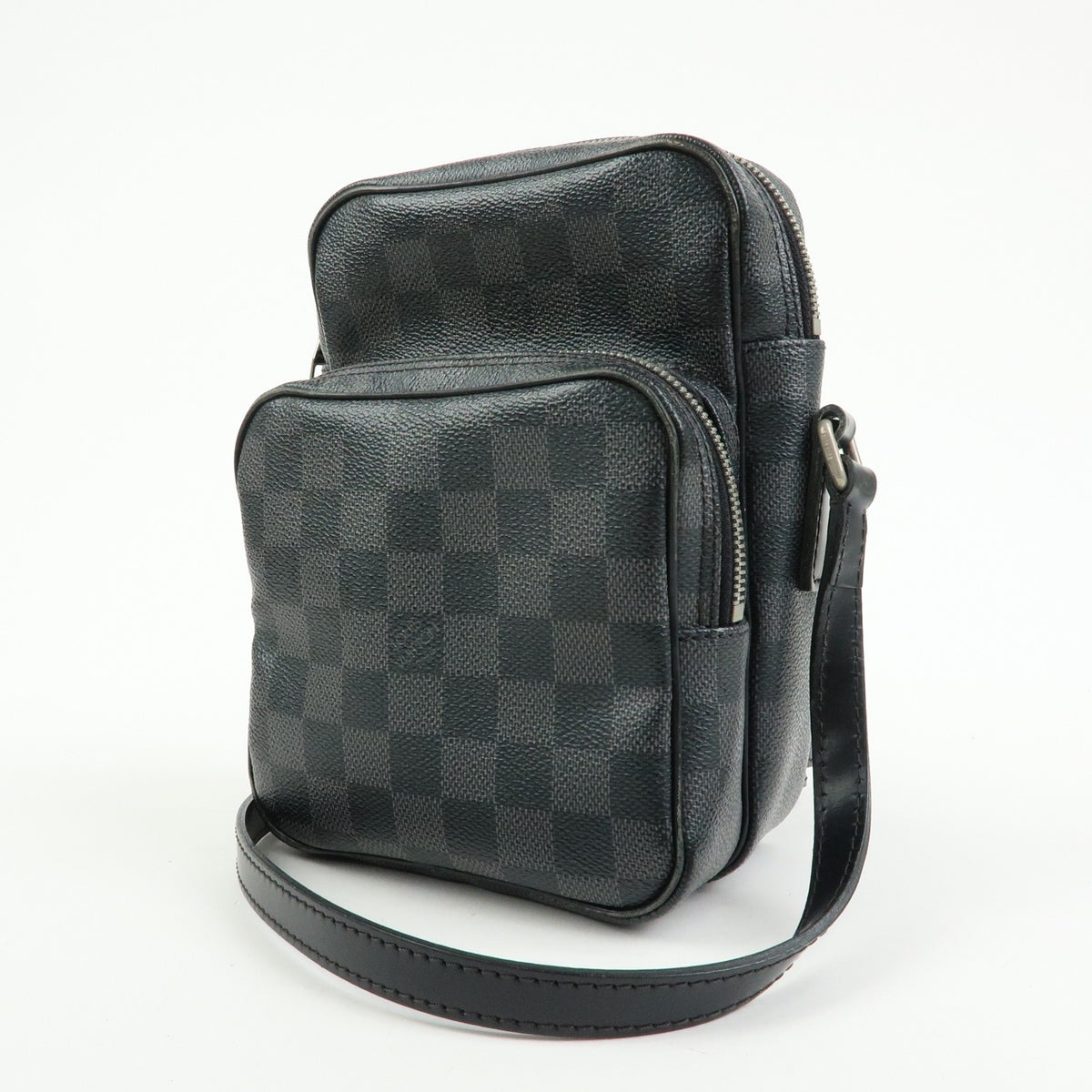 Louis Vuitton Rem Damier Graphite, Black, Canvas, Handbag