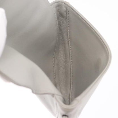 Celine Triangle Leather, Gray, Leather, Handbag