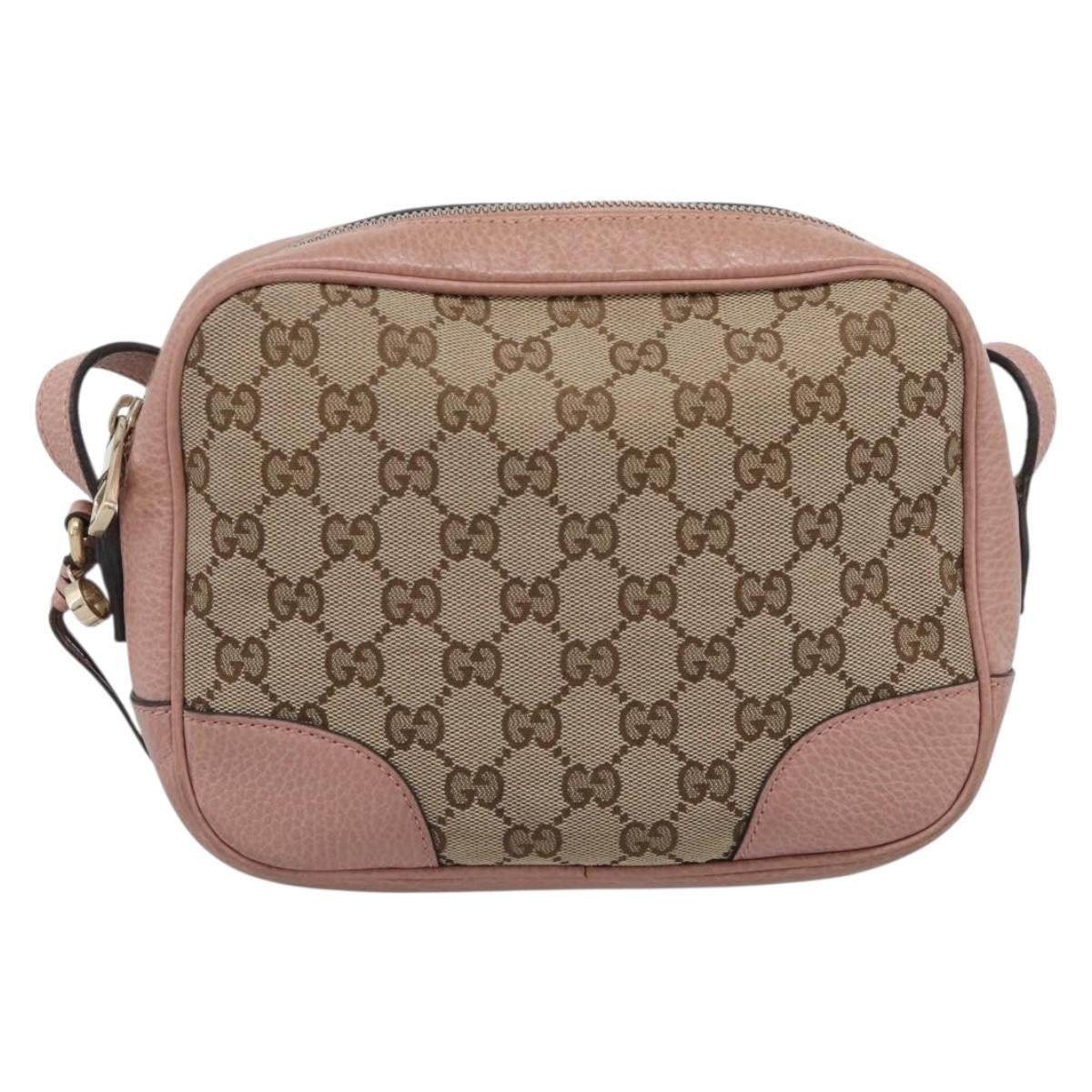 Gucci Bree Disco GG Canvas with Leather, Beige, Canvas, Crossbody Bag