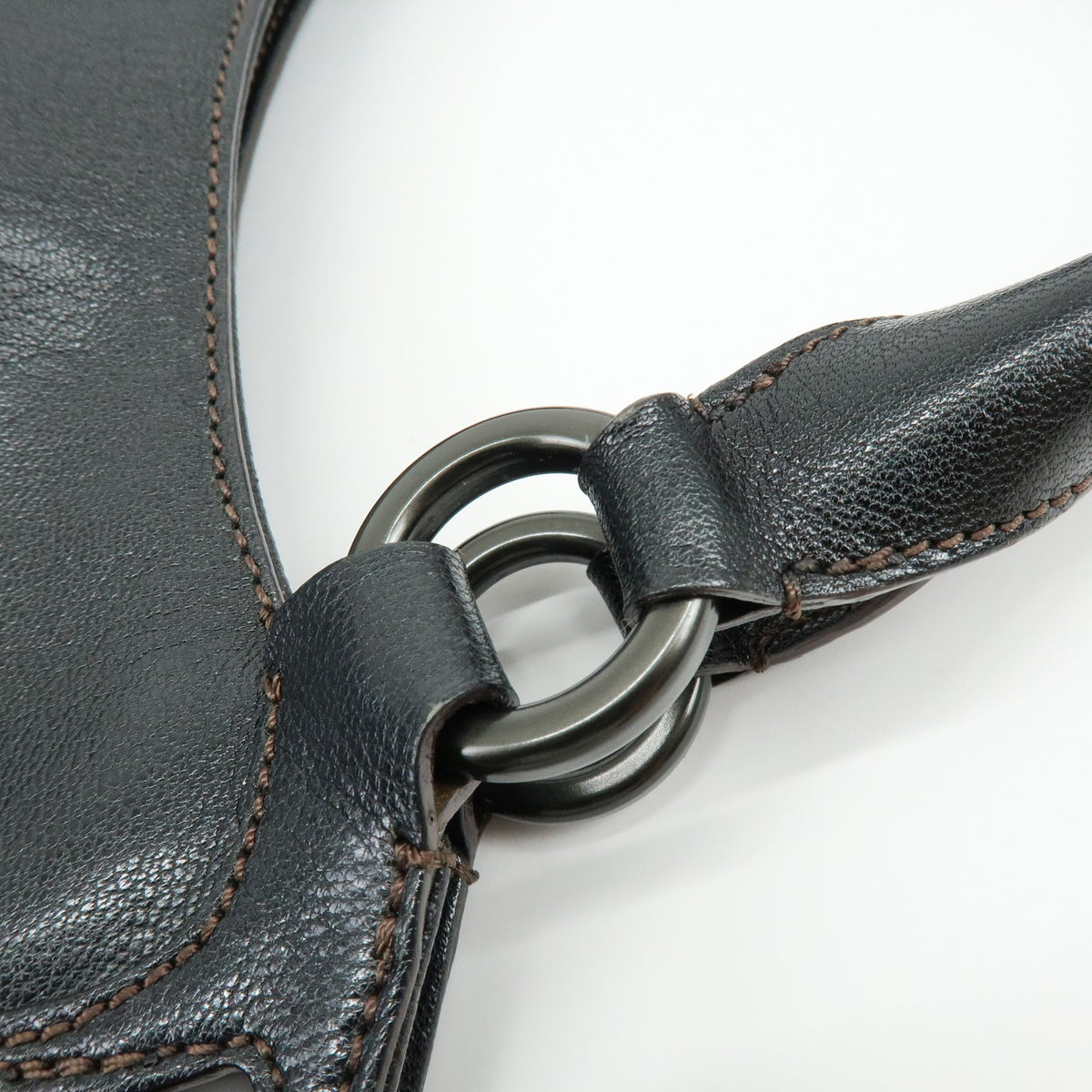 Cartier Marcello Leather, Black, Leather, Handbag
