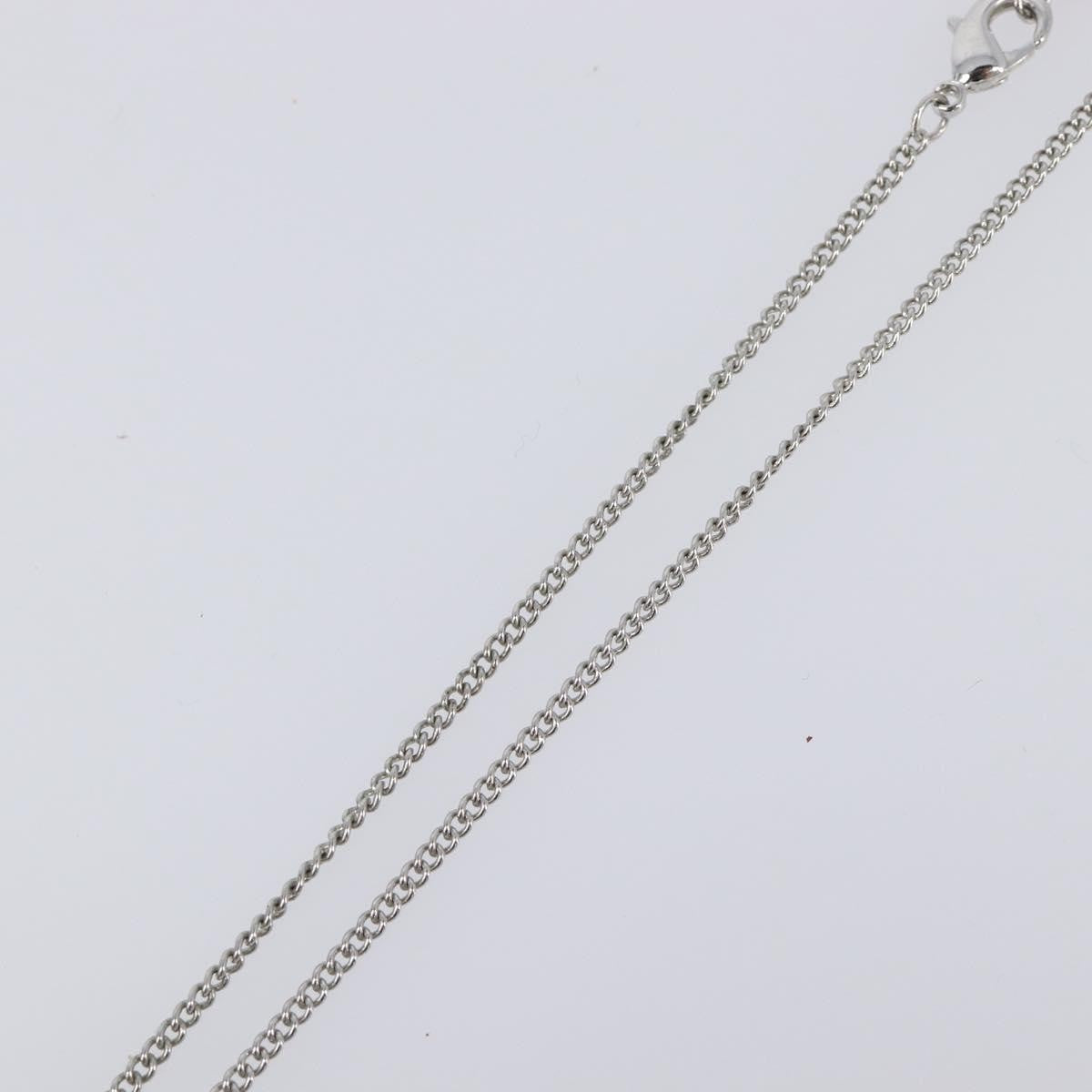 Chanel CC Ball Drop Pendant Metal with Crystals, Silver, Metal, Necklace