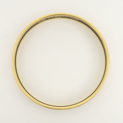 Hermes Bangle Printed Enamel, Gold, Gold Plated, Bracelet