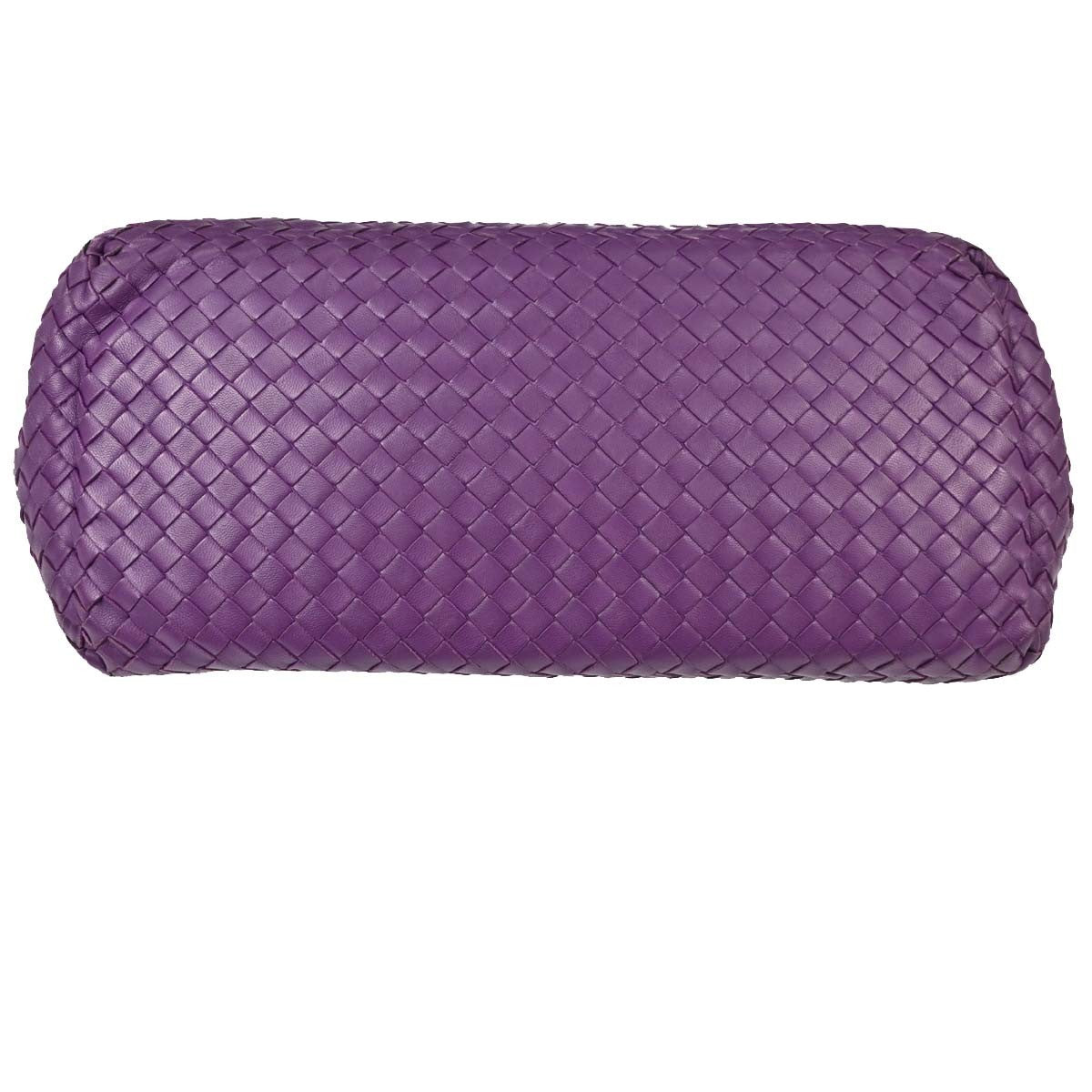 Bottega Veneta Brick Intrecciato Nappa, Purple, Leather, Tote Bag