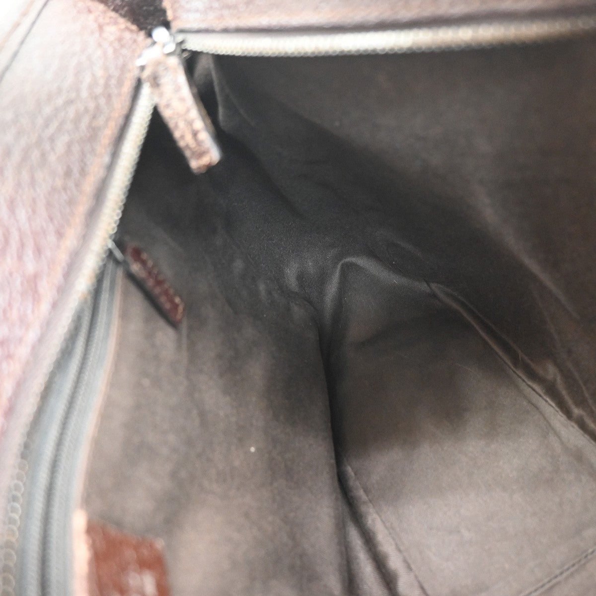 Gucci Vintage Ring Tote GG Canvas with Leather, Brown, Canvas, Tote Bag
