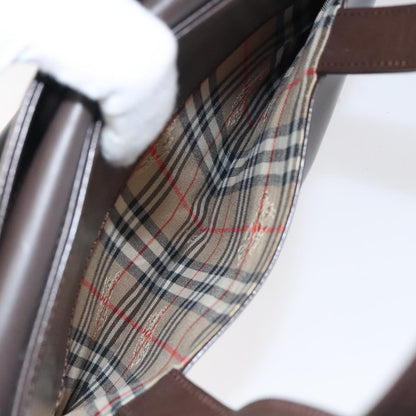 Burberry Nova check Leather, Brown, Leather, Handbag