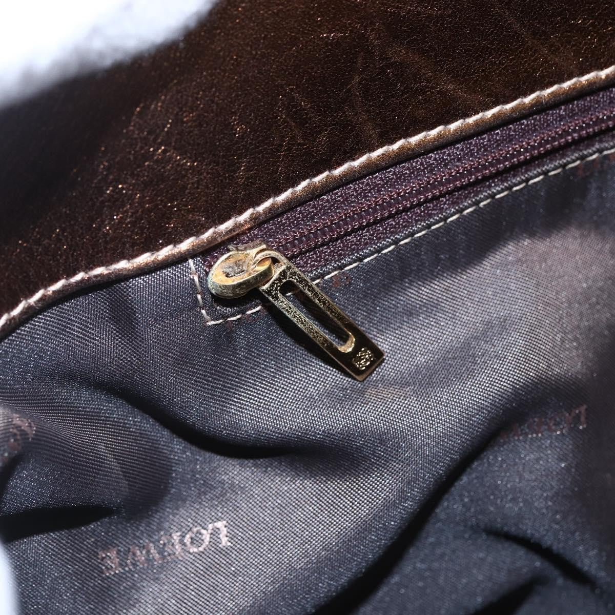 Loewe Vintage Anagram Tote Leather, Metallic, Leather, Tote Bag