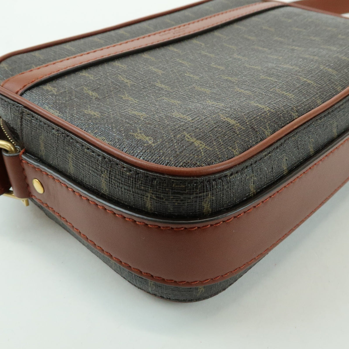 Saint Laurent Le Monogramme Camera Monogram All Over Coated Canvas and Leather, Brown, Canvas, Handbag