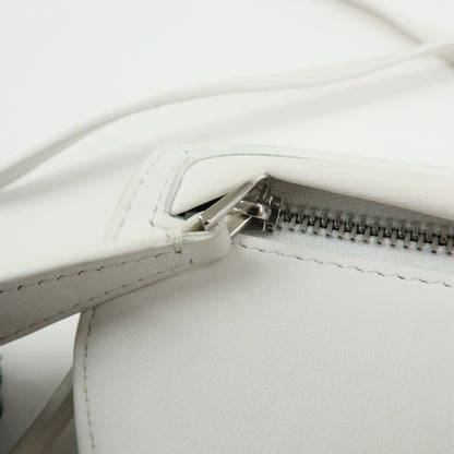 Burberry Olympia Flap Leather, White, Leather, Handbag