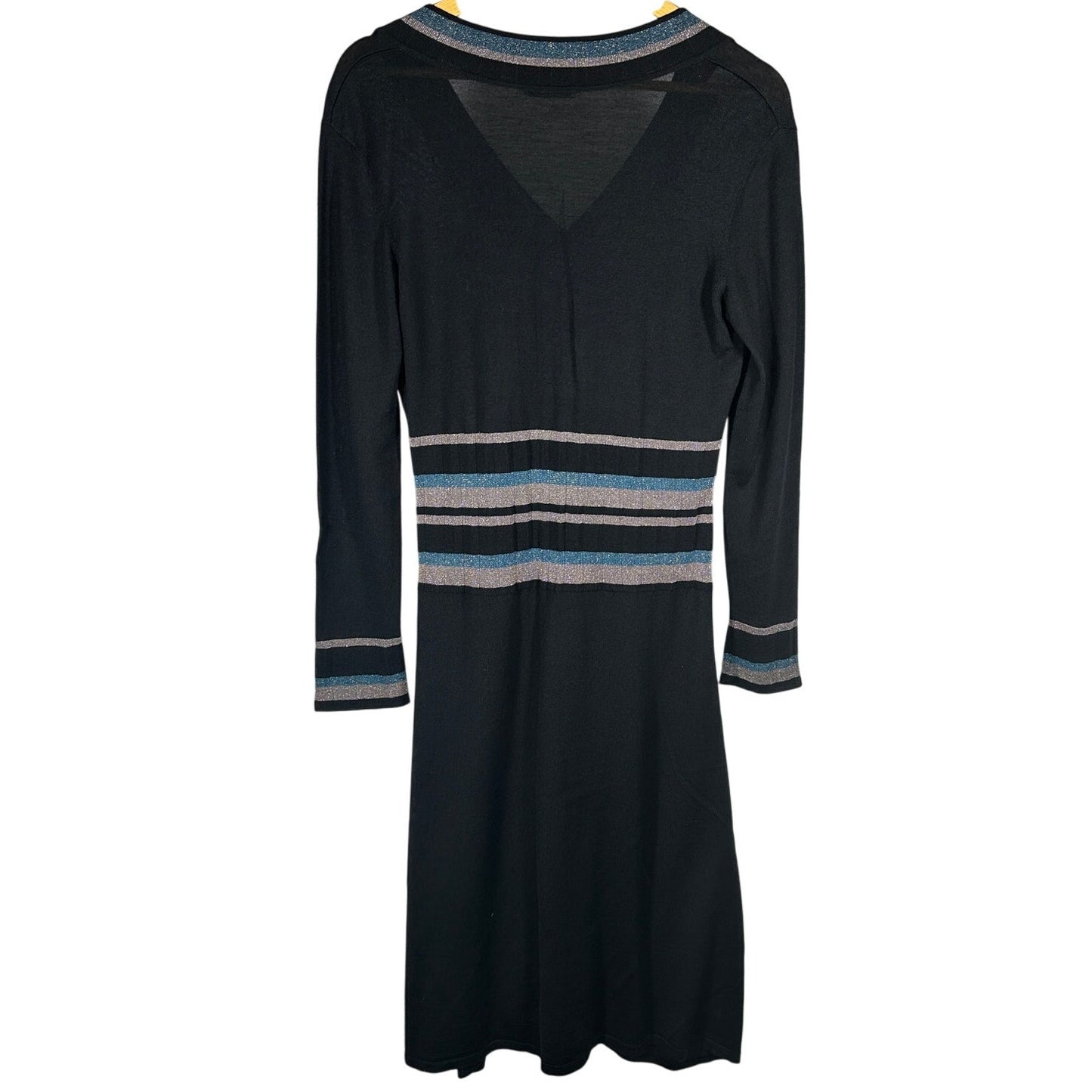 POLLINI V-Neck Sweater Dress Black