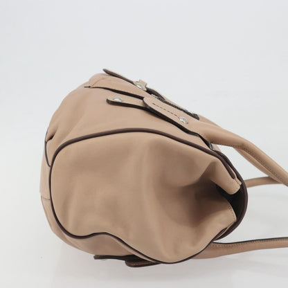 Salvatore Ferragamo Gancini Leather, Beige, Leather, Crossbody Bag