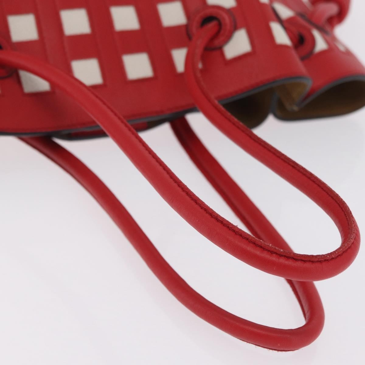 Loewe Flamenco Knot Patchwork Leather, Red, Leather, Handbag